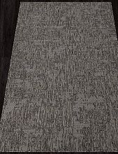 Пушистый круглый ковер-циновка KAIR S144 BLACK-GRAY