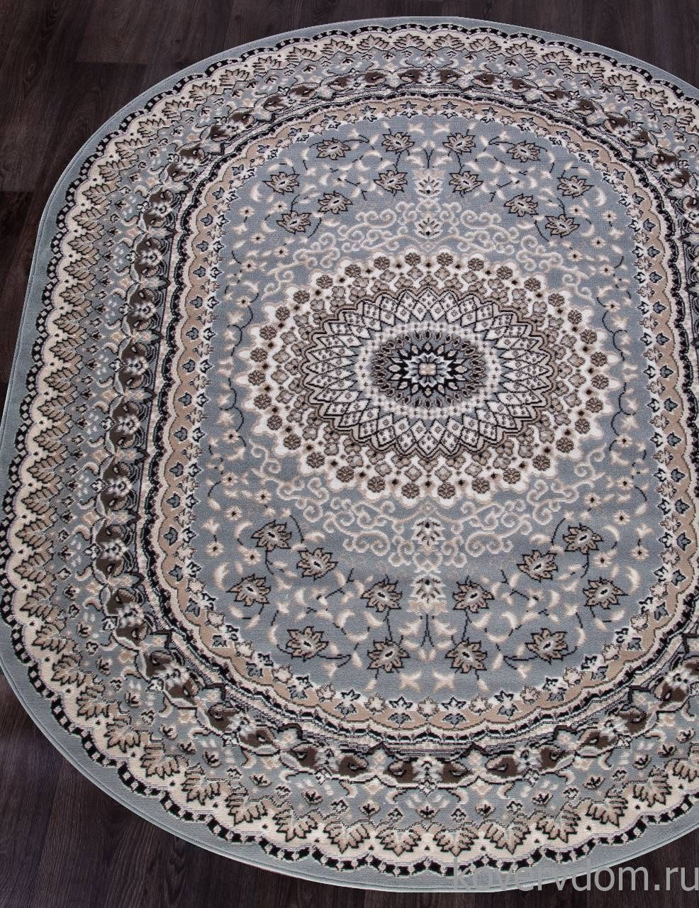Ковер SIERRA D504 BLUE-BROWN Овал