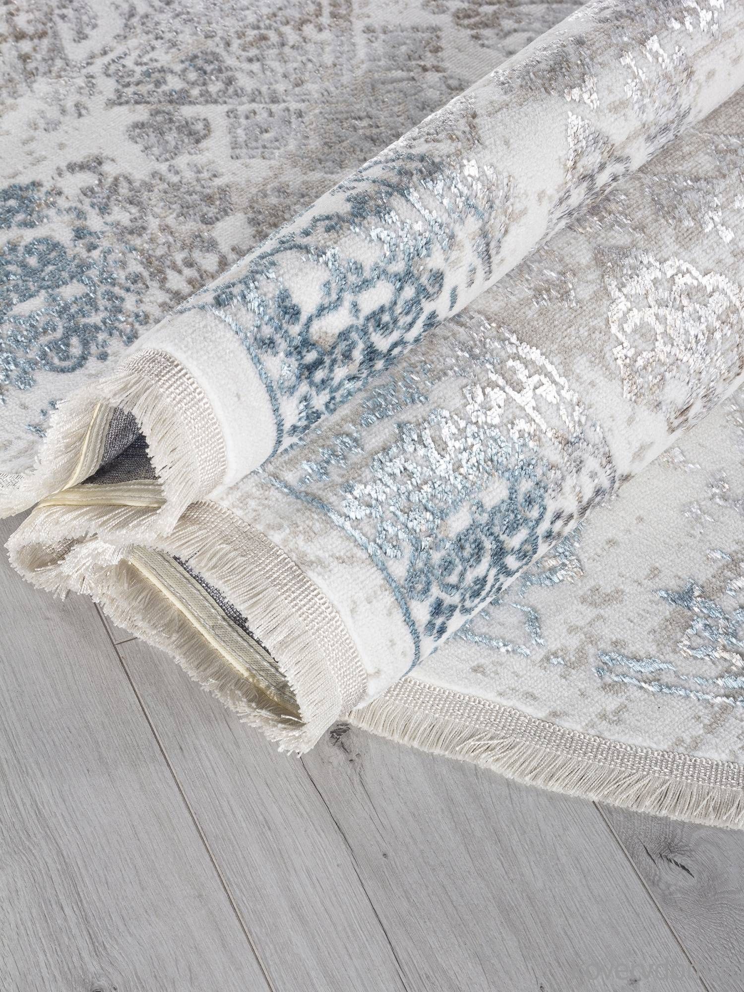 Ковер EFSAN L252A CREAM SHRINK / BLUE FDY Овал Ковер EFSAN L252A CREAM SHRINK / BLUE FDY Овал