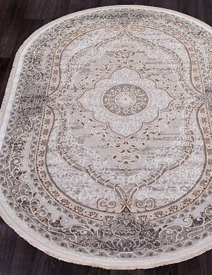 Ковер RODOS 7439A GREY / CREAM Овал