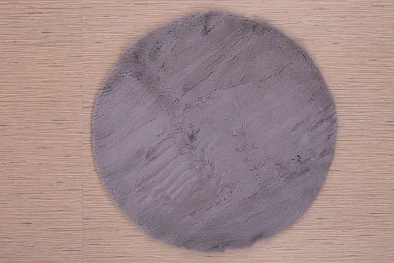 Ковер из искусственного меха Krolik 1000A T9082_GREY круг