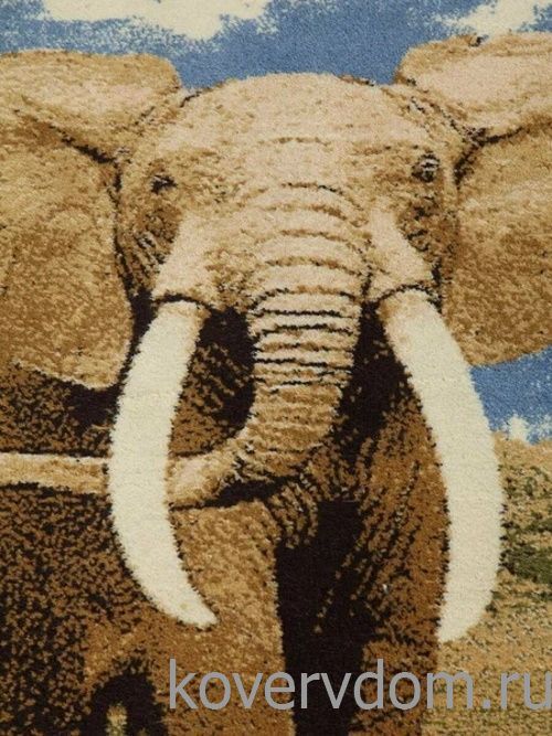 Шерстяной пейзажный ковер Hunnu 6S1028 82 слоны Шерстяной пейзажный ковер Hunnu 6S1028 82 слоны