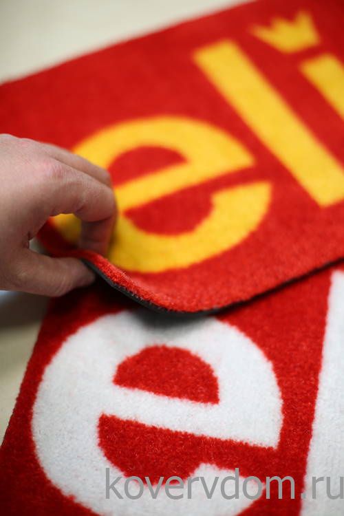 Ковер на резиновой основе с логотипом для примерочной магазина Elit Ковер на резиновой основе с логотипом для примерочной магазина Elit