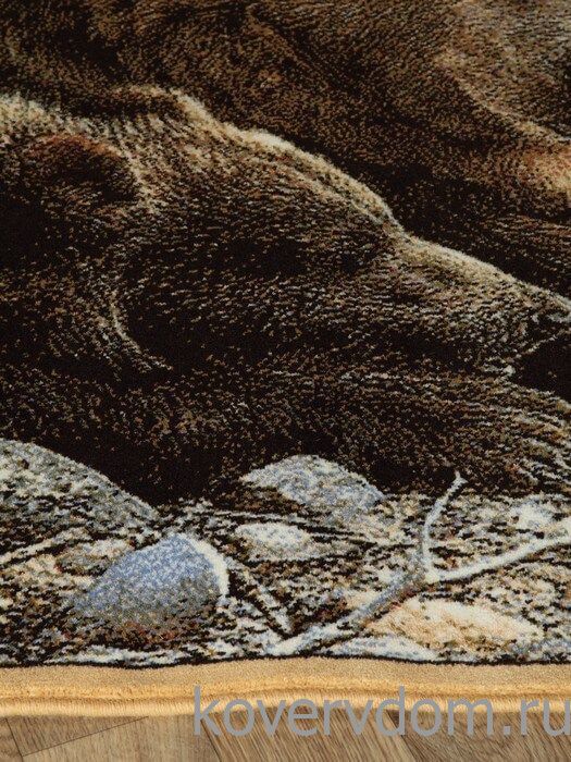 Шерстяной пейзажный ковер Hunnu 6S235 28 медведи