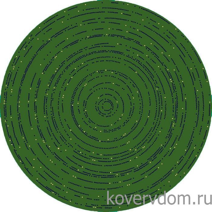 Ковер Абстракция 40172-03 КРУГ зеленый 