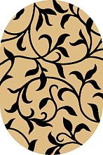 Ковер COMFORT SHAGGY 2 s682 BEIGE-BLACK Овал