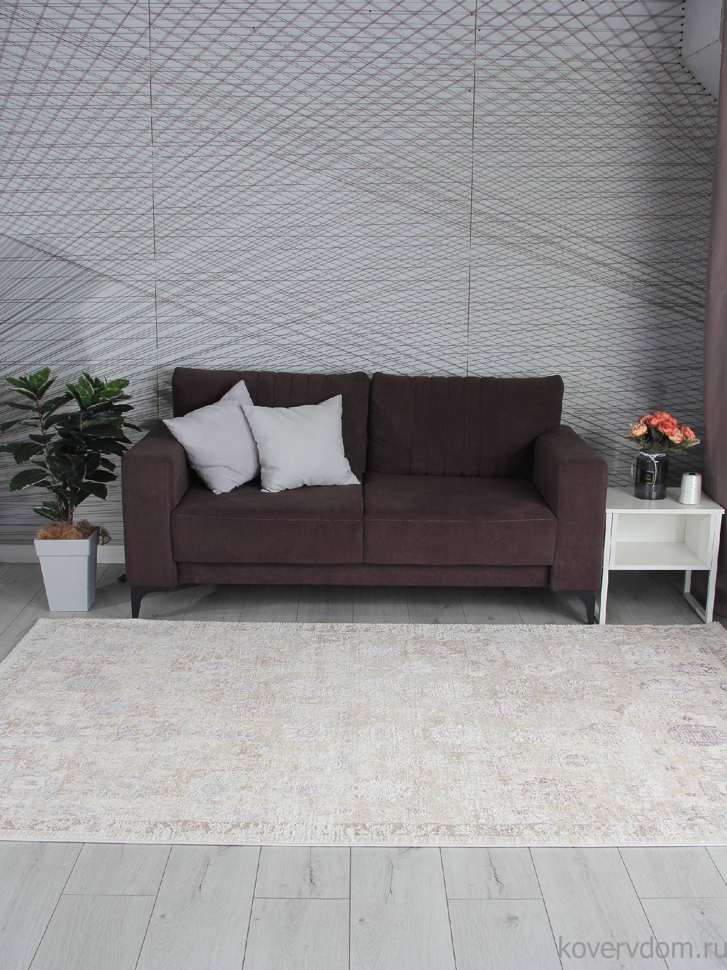 Ковер LILY 9312A S.WHITE / P.LILAC